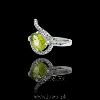 Peridot Ring 925 Silver
