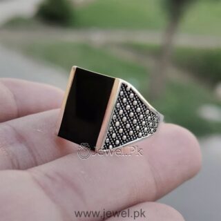 Turkish Ring Black Onyx Ring Black Turkish Ring - Black Aqeeq Turkish Ring.