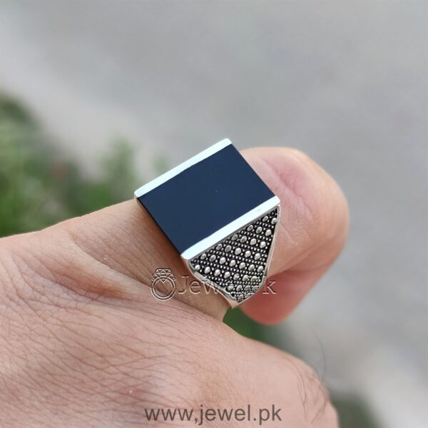 Turkish Ring Black Onyx Ring Black Turkish Ring - Black Aqeeq Turkish Ring.