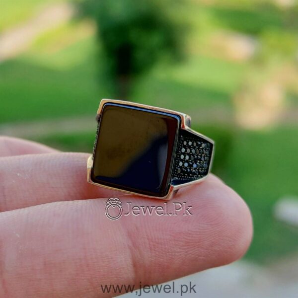 Turkish Ring Black Onyx Ring Black Turkish Ring - Black Aqeeq Turkish Ring.