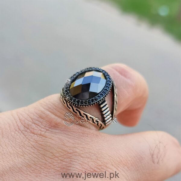 Turkish Ring Black Onyx Ring Black Turkish Ring - Black Aqeeq Turkish Ring.