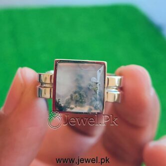 Moss Agate Ring Shajri Aqeeq Ring Dendritic Agate Ring 925 Silver 1
