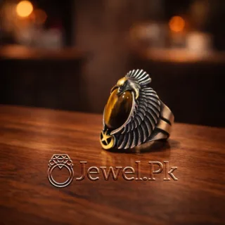 Tiger Stone Turkish Ring Silver 925 5