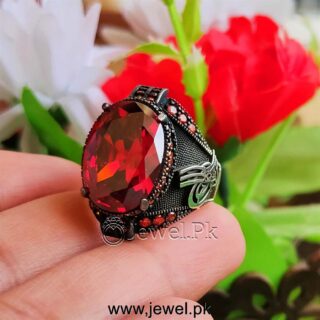 Red Zircon Ring Turkish Ring Beautiful