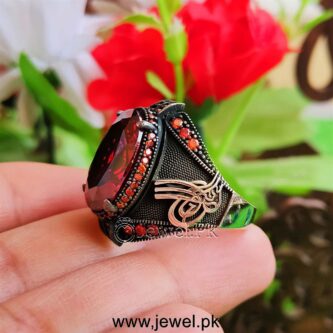 Red Zircon Ring Turkish Ring Beautiful