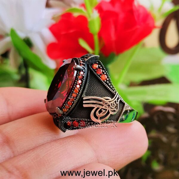 Red Zircon Ring Turkish Ring Beautiful