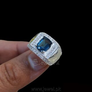 London Blue Topaz Natural - Lab Certified - 925 Pure Silver Ring - Flawless Quality