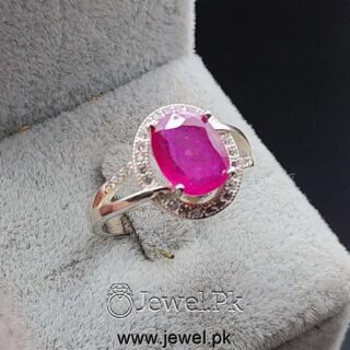 Pink Ruby Stone Ring 925 Silver
