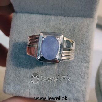 Natural Ceylon Sapphire Gemstone Rings 925 Silver Blue Sapphire Men Rings Neelam Rings Chandi Neelum Stones 7