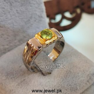 Natural Peridot (Zabarjad) Ring - Handmade 925 Silver