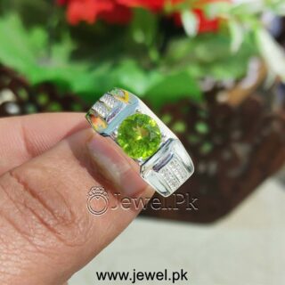 Natural Peridot (Zabarjad) Ring - Handmade 925 Silver