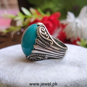 Natural Turquoise Ring 925 Silver Nishaburi Feroza 15