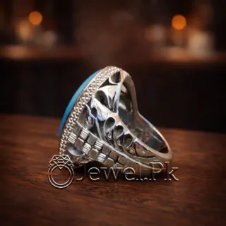 Natural Turquoise Ring Silver 925 Feroza Ring 4