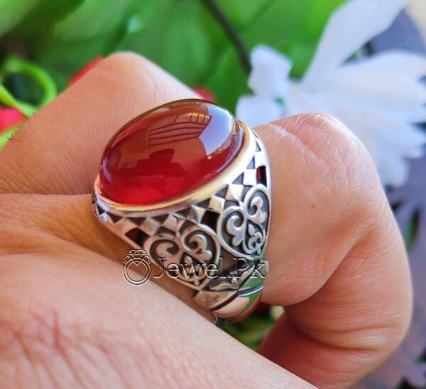 Natural Yemen Agate Ring 925 Silver Aqeeq Yamni Irani Aqeeq Rings buy online 4 e1676642155761