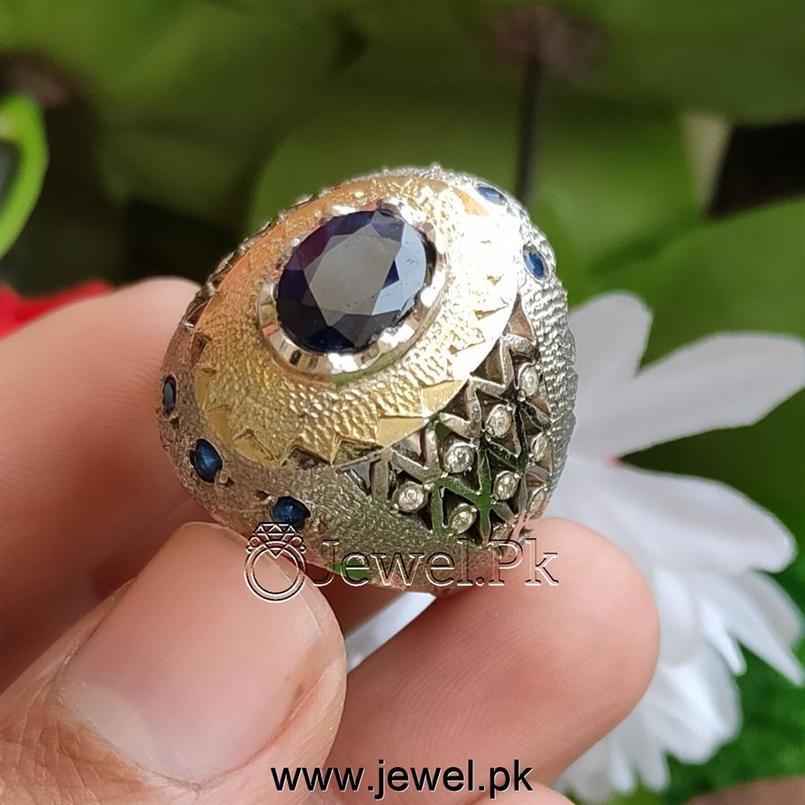 Divya Shakti 10.25-10.50 Carat Blue Sapphire Ring (Nilam/Neelam stone  Silver Ring) 100% Original AAA Quality Gemstone|Amazon.com