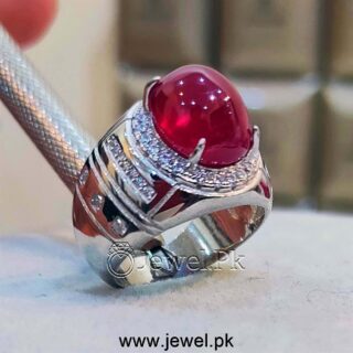 Natural Ruby Ring 925 Silver Chandi - Yaqoot Ring - ER08