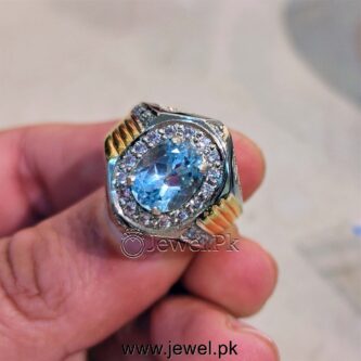 Natural Swiss Blue Topaz Gemstone Ring 925 Silver Rhodium Ring Lab certified Gemstone 10