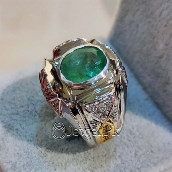 Certified Emerald Zambian Natural - 925 Silver Ring Luxury - Handmade Ring