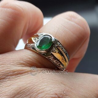 Emerald Zambian Natural - 925 Silver Ring Luxury - Handmade Ring