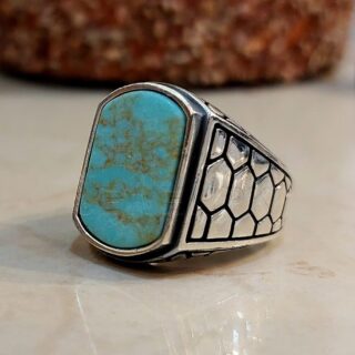 Turkish Ring Turquoise Stone (Feroza) Silver 925 - Premium Collection