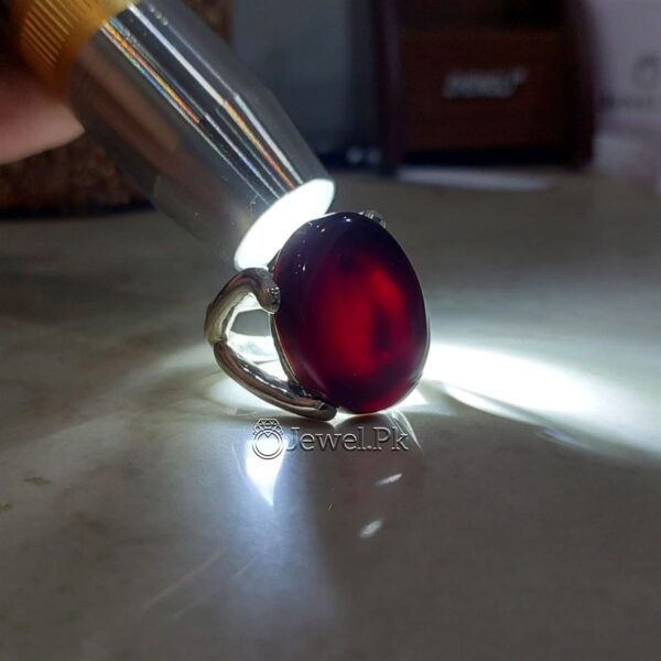 Black Aqeeq Ring with red inside 6