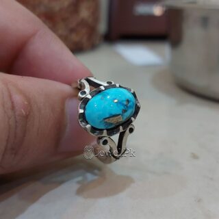 Shajri Feroza - Natural Turquoise - Durable Thick Frame Pure 925 Silver