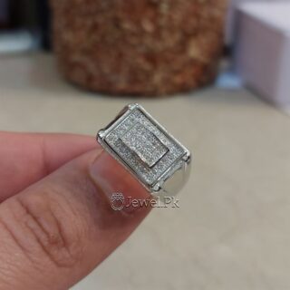Luxury Italian Executive Ring - 925 Silver Chandi - Micro Zircons