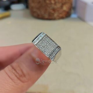 Luxury Italian Executive Ring - 925 Silver Chandi - Micro Zircons