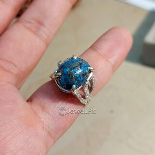 Shajri Feroza - Turquoise Ring Women - Pure 925 Silver
