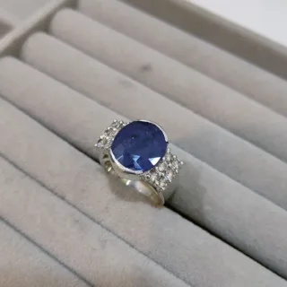 blue sapphire women rings