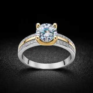 Moissanite Ring for Women Silver 925 Italian Rings 1