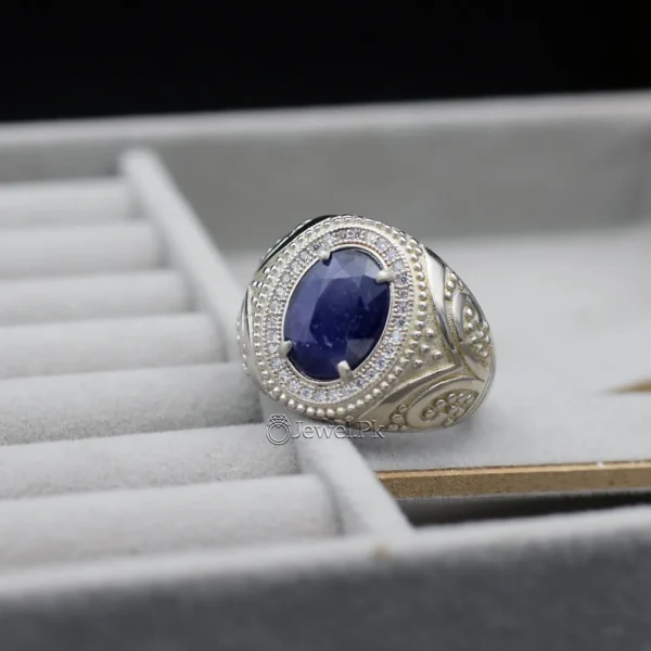 Blue Sapphire + Neelam stone + Neelum pathar + Sapphire Rings men + lab certified