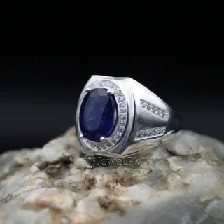 Blue Sapphire + Neelam stone + Neelum pathar + Sapphire Rings men + lab certified