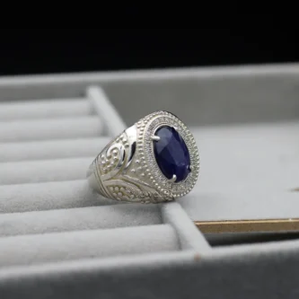 Blue Sapphire + Neelam stone + Neelum pathar + Sapphire Rings men + lab certified