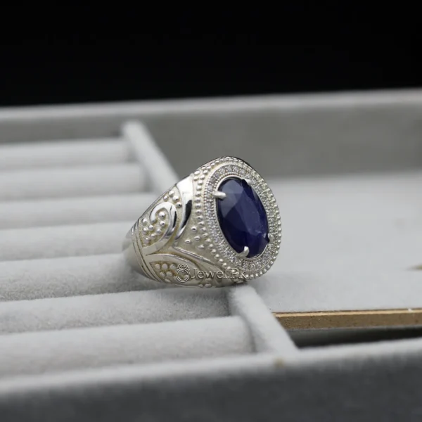Blue Sapphire + Neelam stone + Neelum pathar + Sapphire Rings men + lab certified