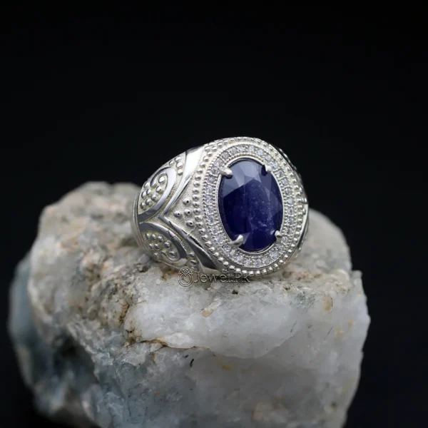 Blue Sapphire + Neelam stone + Neelum pathar + Sapphire Rings men + lab certified