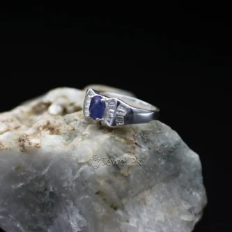 Blue Sapphire + Neelam stone + Neelum pathar + Sapphire Rings men + lab certified