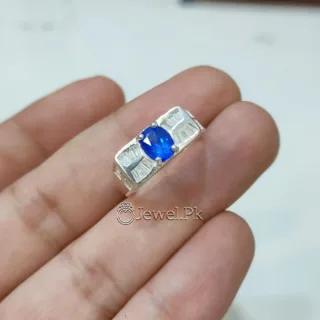Blue Topaz Natural - Lab Certified - 925 Italian Silver Ring