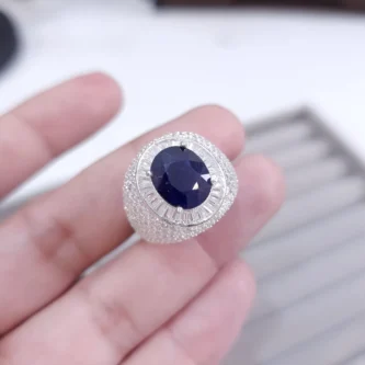 Blue Sapphire + Neelam stone + Neelum pathar + Sapphire Rings men + lab certified