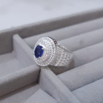 Blue Sapphire + Neelam stone + Neelum pathar + Sapphire Rings men + lab certified