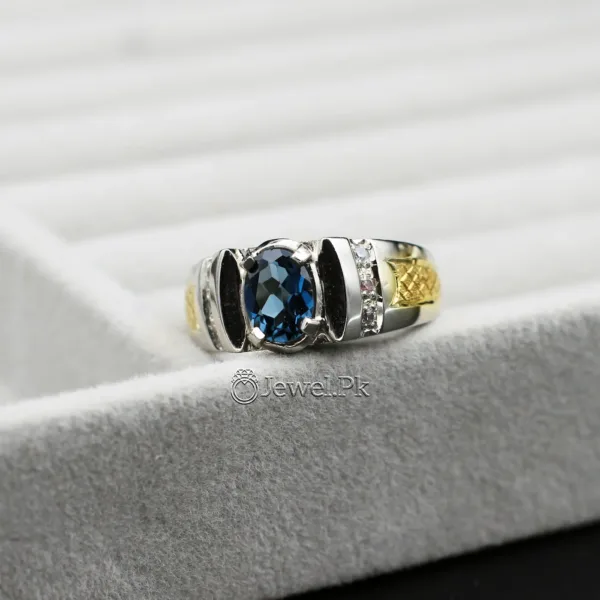 London Blue Topaz Men Ring Lab Certified