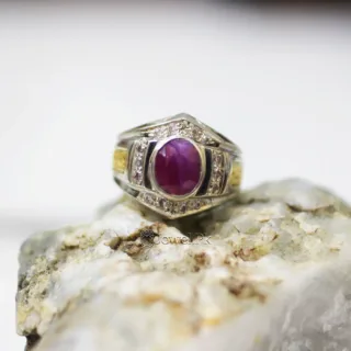 Natural Ruby (Untreated) Ring 925 Italian Silver
