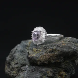 Natural Kunzite stone pure silver 925 ring 2