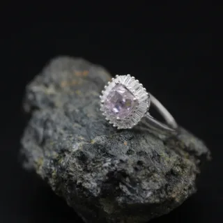 Natural Kunzite stone pure silver 925 ring 3