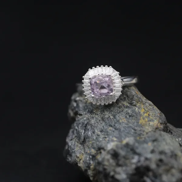 Natural Kunzite stone pure silver 925 ring 4