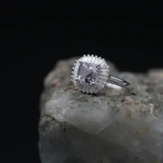 Natural Kunzite A Loving Stone - 925 Silver Ring - Certified