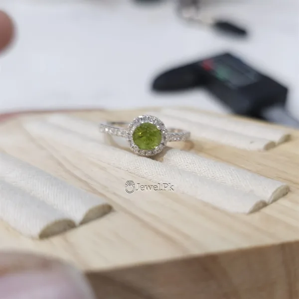 Natural Peridot stone ring for women silver 925 italian silver 3