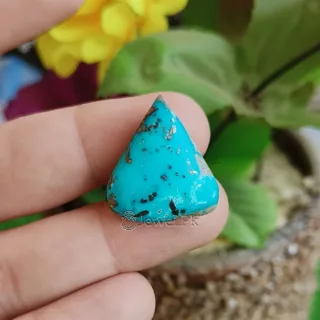 Natural Turquoise Stone - Blue Irani Shajri Feroza