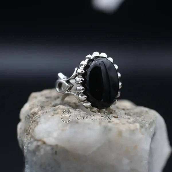 Black Yemen Agate ring for yamni aqeeq agate stone silver 925 3
