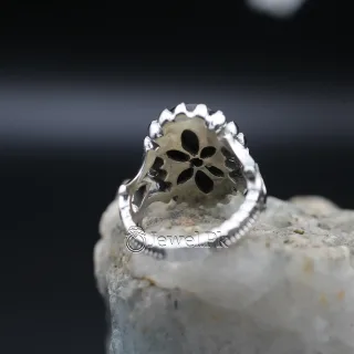 Black Yemen Agate ring for yamni aqeeq agate stone silver 925 5
